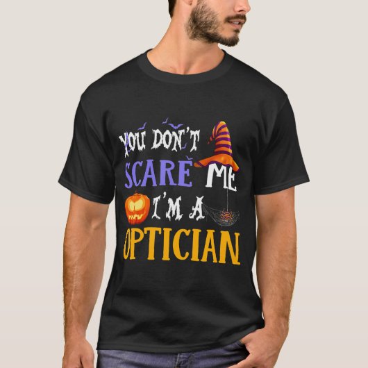 Het kan me niet schelen dat ik een Opticien Hallow T-shirt (Voorkant)