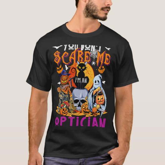Het kan me niet schelen dat ik een Opticien Hallow T-shirt (Voorkant)