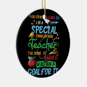 Het kan me niet schelen dat ik leraar speciaal ond keramisch ornament (Rechts)