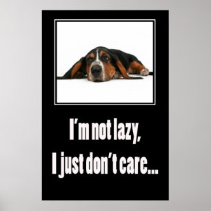 Het kan me niet schelen dat ik niet lui ben. poster