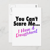 Het kan me niet schelen dat ik vier dochters heb. briefkaart (Voorkant / Achterkant)