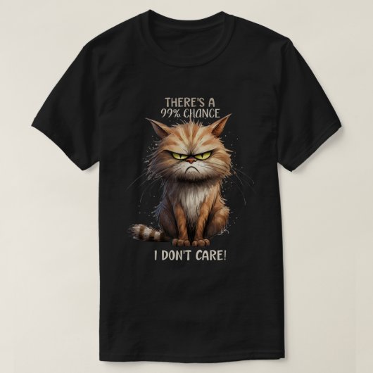 Het kan me niet schelen dat sarcastische katten Ge T-shirt (Design voorkant)