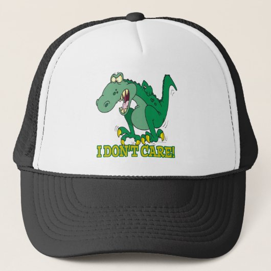 Het kan me niet schelen dat t-rex temper tantrum trucker pet (Voorkant)