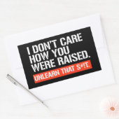 Het kan me niet schelen hoe je rechthoekig bent op rechthoekige sticker (Envelop)