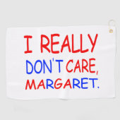 Het kan me niet schelen, Margaret Golf Towel Golfhanddoek (Horizontaal)