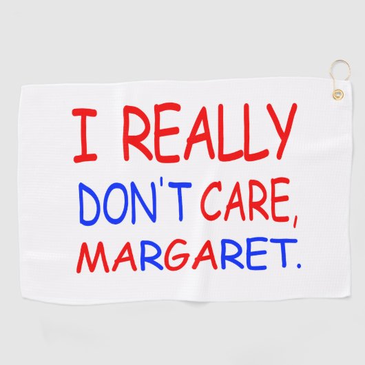 Het kan me niet schelen, Margaret Golf Towel Golfhanddoek (Horizontaal)