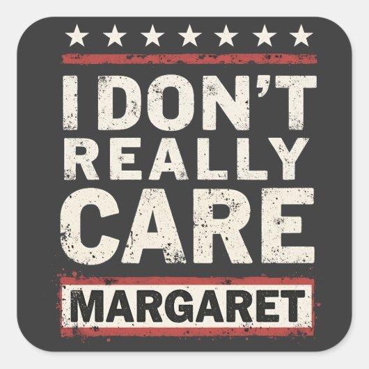 Het kan me niet schelen Margaret J.D. Vance VP Hum Vierkante Sticker (Voorkant)