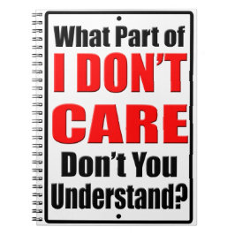 Het kan me niet schelen notitieboek