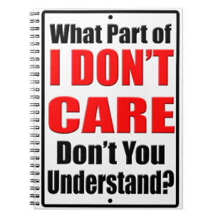 Het kan me niet schelen notitieboek