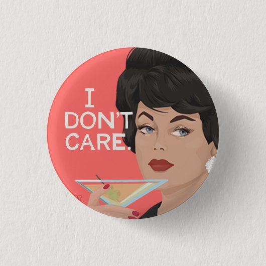 Het kan me niet schelen. ronde button 3,2 cm (Voorkant)