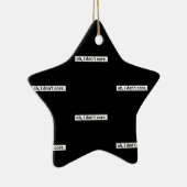 Het kan me niet schelen sarcastisch bericht geen z keramisch ornament (Rechts)