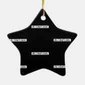 Het kan me niet schelen sarcastisch bericht geen z keramisch ornament (Achterkant)