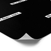 Het kan me niet schelen sarcastisch bericht geen z poster (Hoek)