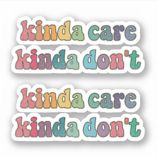 Het kan me niet schelen sticker (Voorkant)