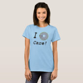 Het kan me niet schelen. t-shirt (Voorkant volledig)