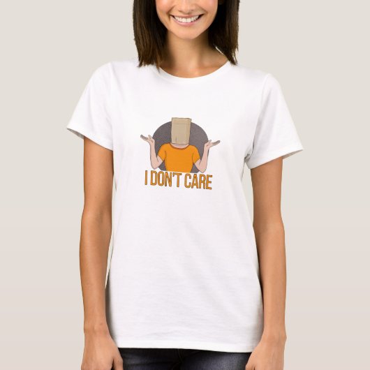 Het kan me niet schelen t-shirt (Voorkant)