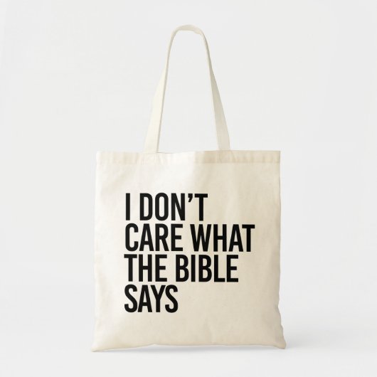 Het kan me niet schelen wat de bijbel zegt tote bag (Voorkant)