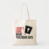Het kan me niet schelen wat dit boek zegt tote bag (Voorkant)
