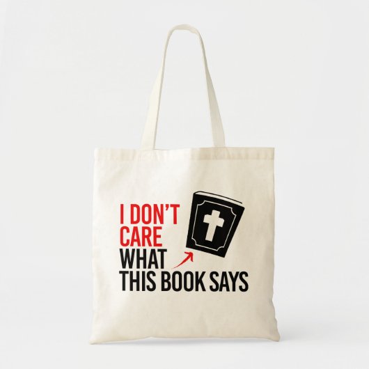Het kan me niet schelen wat dit boek zegt tote bag (Voorkant)