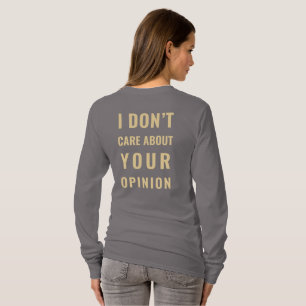 Het Kan Me Niet Schelen Wat Je Denkt Minimalistis T-shirt