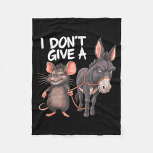 Het Kan Me Niets Schelen Een Rat Muis Ezel Grappig Fleece Deken