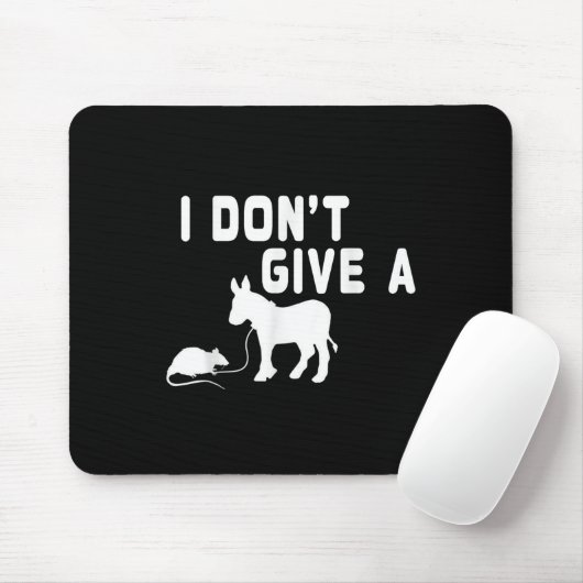 Het kan me niets schelen Grappig Ezel Geschenk, Di Muismat (Met muis)