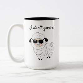 Het kan me niets schelen ... Grappig schapen Sarca Tweekleurige Koffiemok