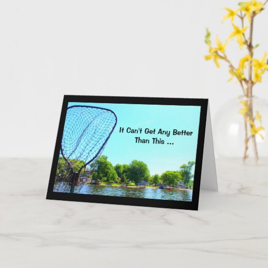 Het kan niet krijgen beter dan dit! Vissende Kaart (Gele Bloem)