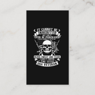 het kan niet worden geërfd kan nooit worden gekoc visitekaartje