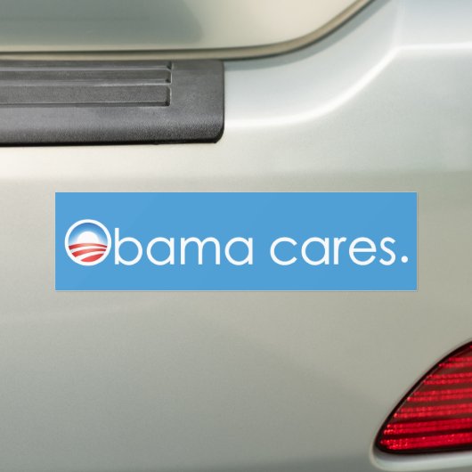 Het kan Obama schelen, punt. Bumpersticker (Op auto)