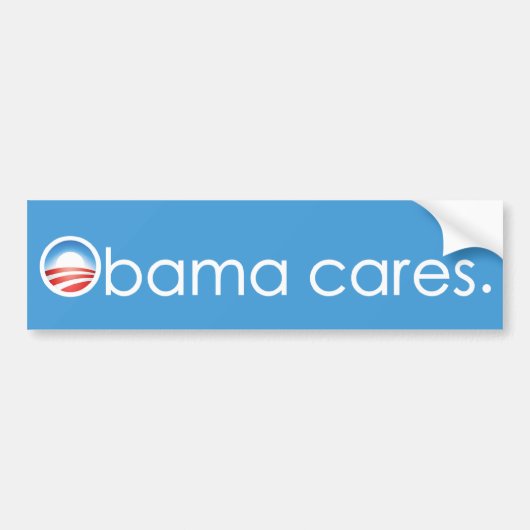 Het kan Obama schelen, punt. Bumpersticker (Voorkant)