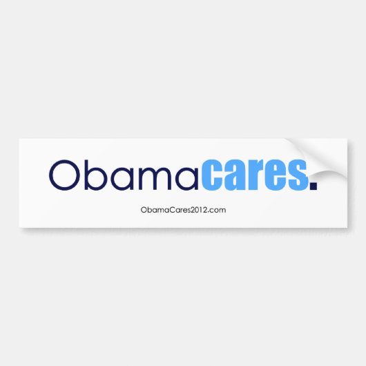 Het kan Obama schelen, punt. Bumpersticker (Voorkant)