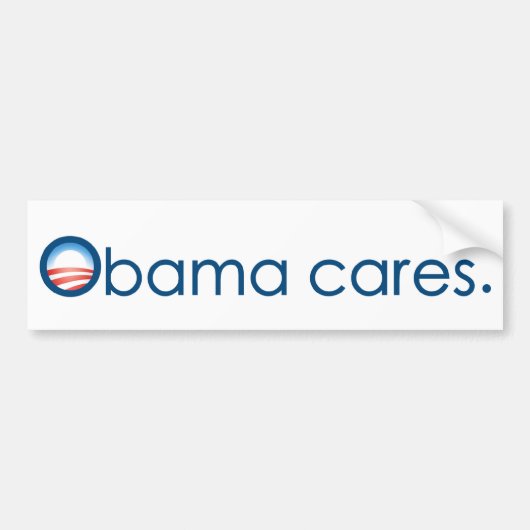 Het kan Obama schelen, punt. Bumpersticker (Voorkant)