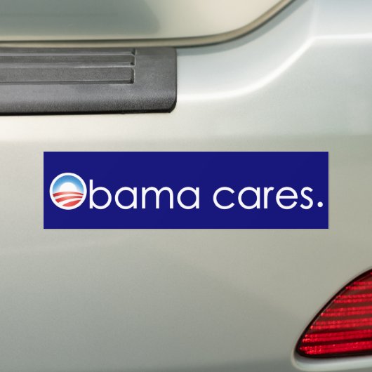 Het kan Obama schelen, punt. Bumpersticker (Op auto)