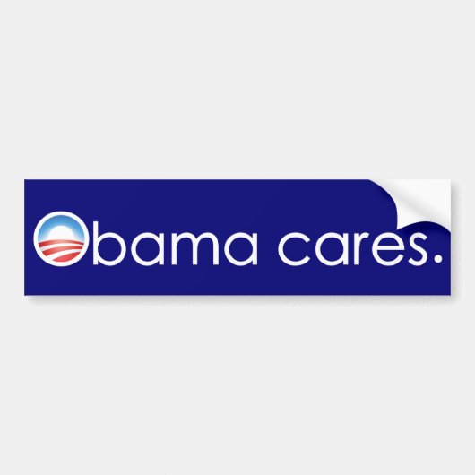 Het kan Obama schelen, punt. Bumpersticker (Voorkant)