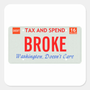 Het kan Washington niet schelen Vierkante Sticker