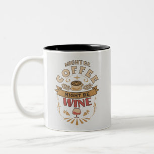 Het kan zijn dat koffie wijn kan zijn tweekleurige koffiemok