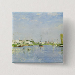 Het kanaal Saint-Denis Vierkante Button 5,1 Cm