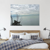 Het Kanaal van de Leas Folkestone Canvas Afdruk (Insitu (Slaapkamer))