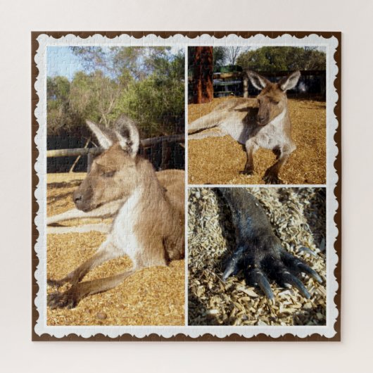 Het Kangaroo Afbeelding Collage, Jigzaag Puzzle Legpuzzel (Verticaal)