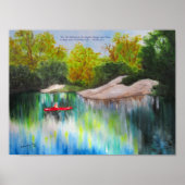 Het kanoestreren van de rivier de Blaas Poster (Voorkant)