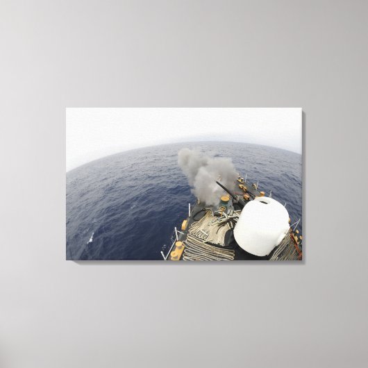 Het kanon MK-75 76 mm Canvas Afdruk (Voorkant)