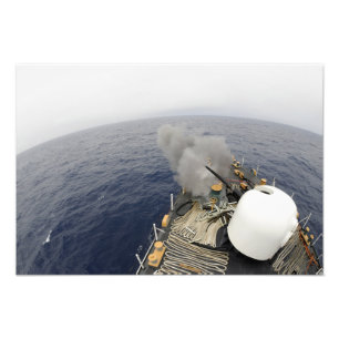 Het kanon MK-75 76 mm Foto Afdruk