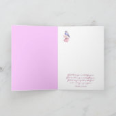 Het Kant van de verjaardag & Roze, het Heilige Kaart (Binnen)