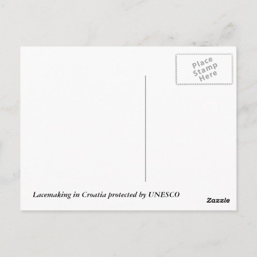 Het kant van Lepoglava Briefkaart (Achterkant)