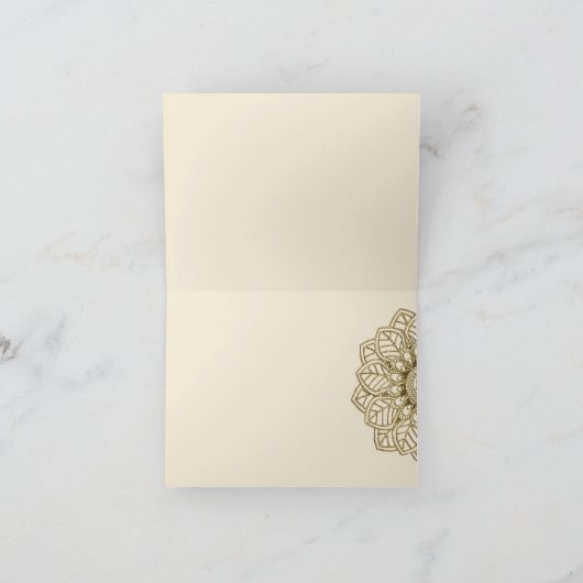 Het Kant van Mehndi (dank u Nota) Bedankkaart (Binnen)