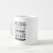 Het kantelen houdt Mijn handen Bezige Mok (Voorkant links)