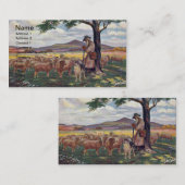 Het kantelen van de schaap en schaapherder visitekaartje (Voorkant / Achterkant)