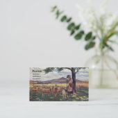 Het kantelen van de schaap en schaapherder visitekaartje (Staand voorkant)