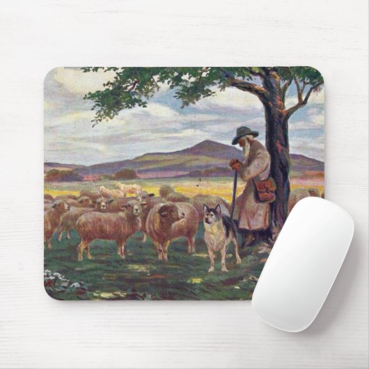 Het kantelen van de schapen muismat (Met muis)